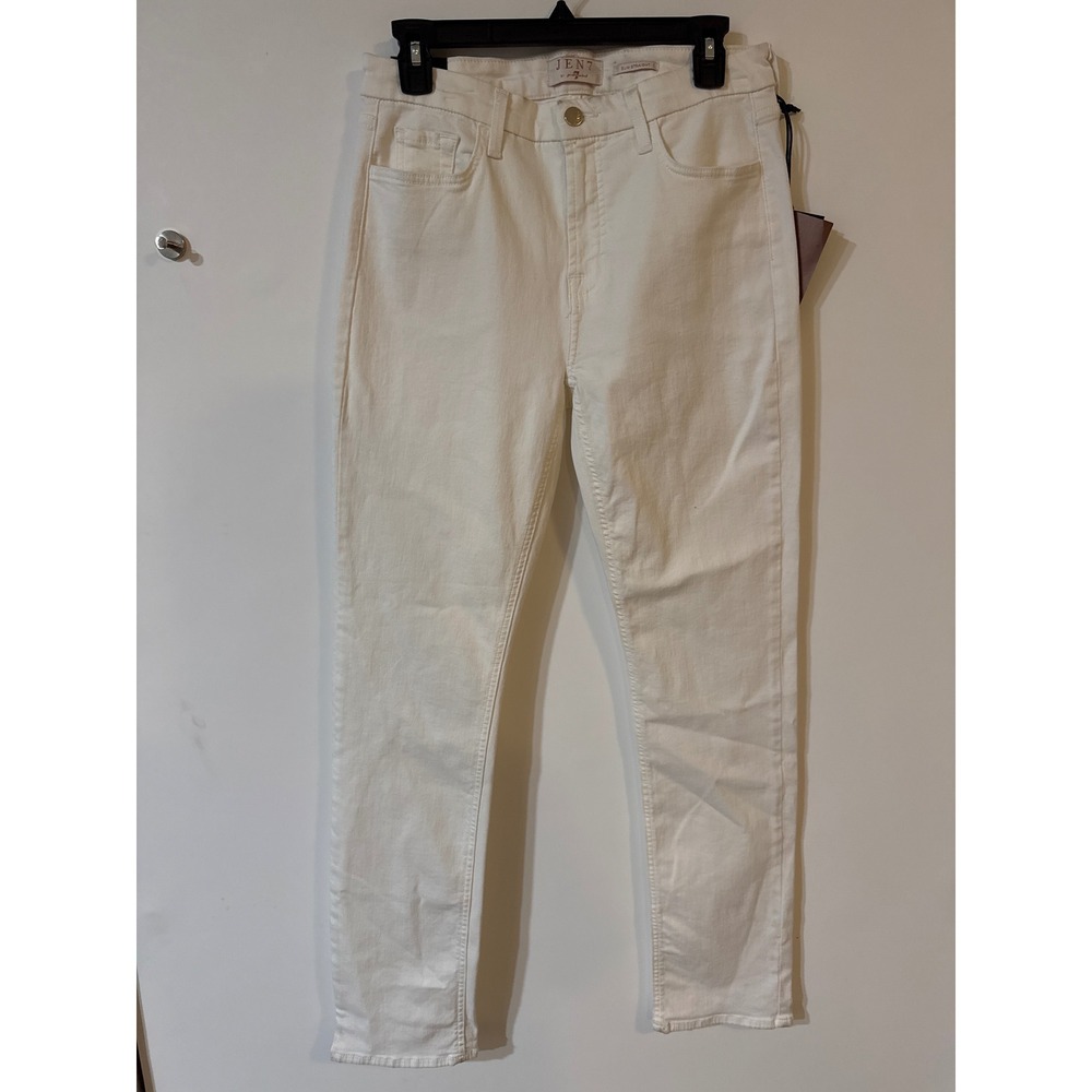 Jen7 by 7 For All Mankind White Slim Straight Leg Stretch Jeans Size 2/26 NEW